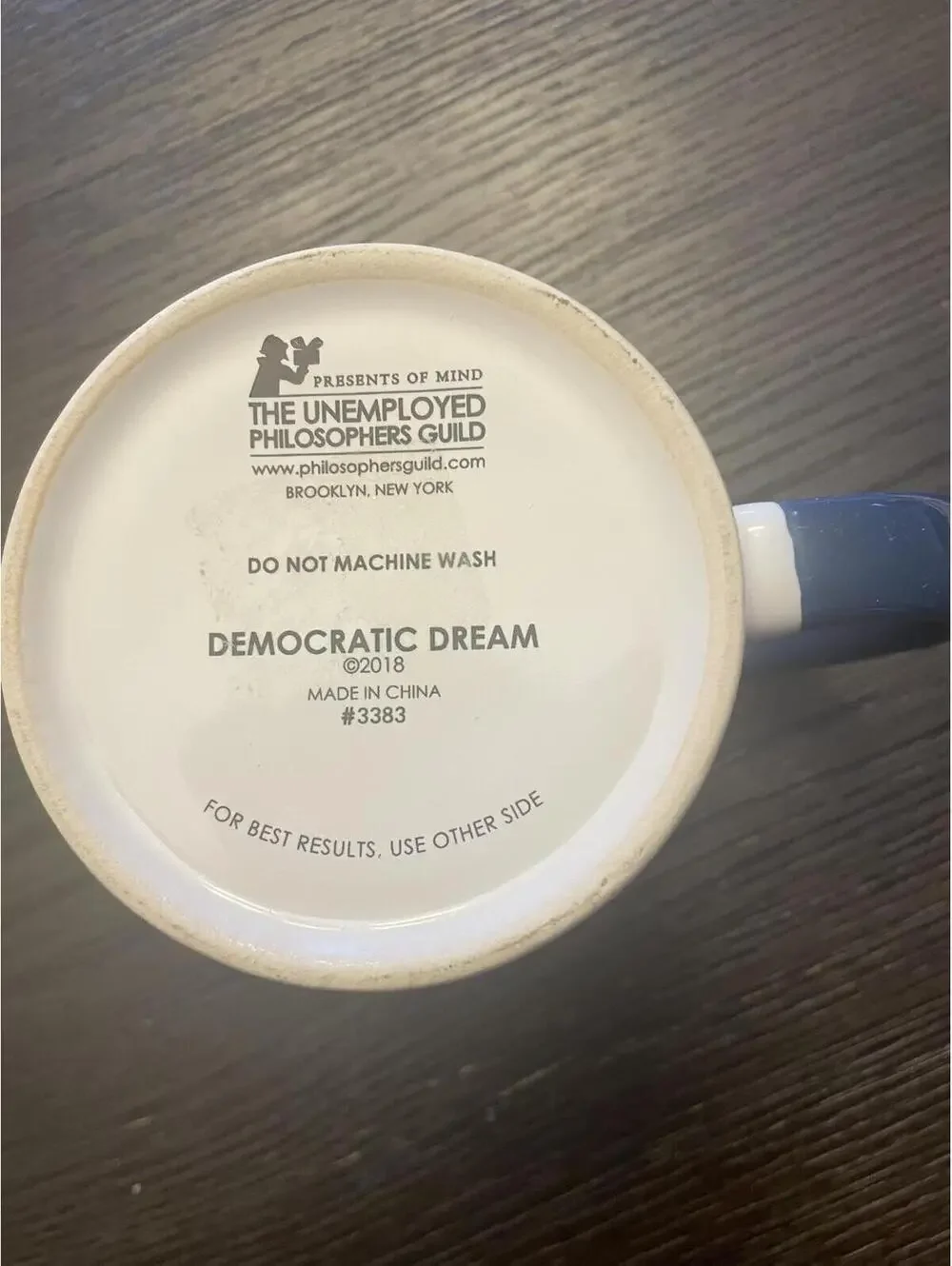 2015 The Unemployed Philosophers Guild‎ I Have a Dream Democratic Dream Mug.